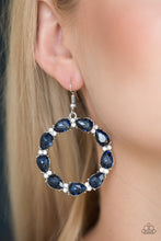 Load image into Gallery viewer, Paparazzi Accessories Ring Around The Rhinestones - Blue Earring - Be Adored Jewelry
