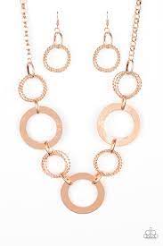 Be Adored Jewelry Ringed In Radiance Copper Paparazzi Necklace 