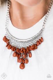 Rio Rainfall - Brown Paparazzi Necklace - Be Adored Jewelry