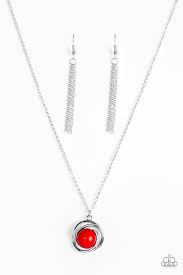Ripple Effect - Paparazzi Red Necklace - Be Adored Jewelry