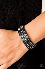 Be Adored Jewelry Road Pilot Black Paparazzi Urban Bracelet