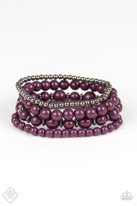 Paparazzi Accessories Rockin' Rococo - Purple Bracelet Glimpse of Malibu Fashion Fix - Be Adored Jewelry