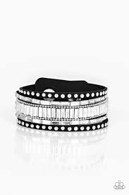 Be Adored Jewelry Rock Star Rocker Black Paparazzi Urban Bracelet