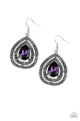 Paparazzi Accessories Royal Squad - Purple Earring - Be Adored Jewelry