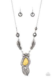 Be Adored Jewelry Ruler of The Roost Yellow Paparazzi Necklace