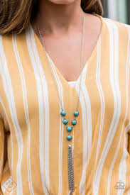 Rural Heiress Paparazzi Blue Necklace Fashion Fix - Be Adored Jewelry