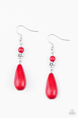 Paparazzi Accessories Sandstone Sunflowers - Red Earring - Be Adored Jewelry