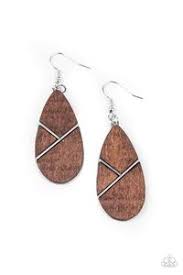 Sequoia Forest - Brown Paparazzi Earring