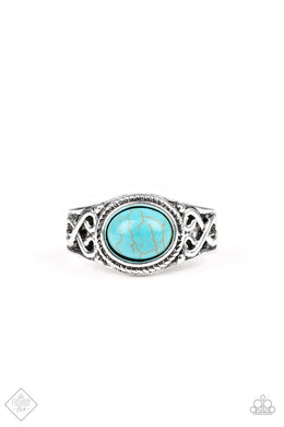Paparazzi Set In Stone - Blue Ring - Be Adored Jewelry
