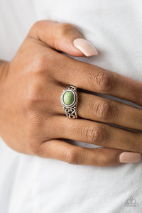 Paparazzi Set In Stone - Green Ring - Be Adored Jewelry