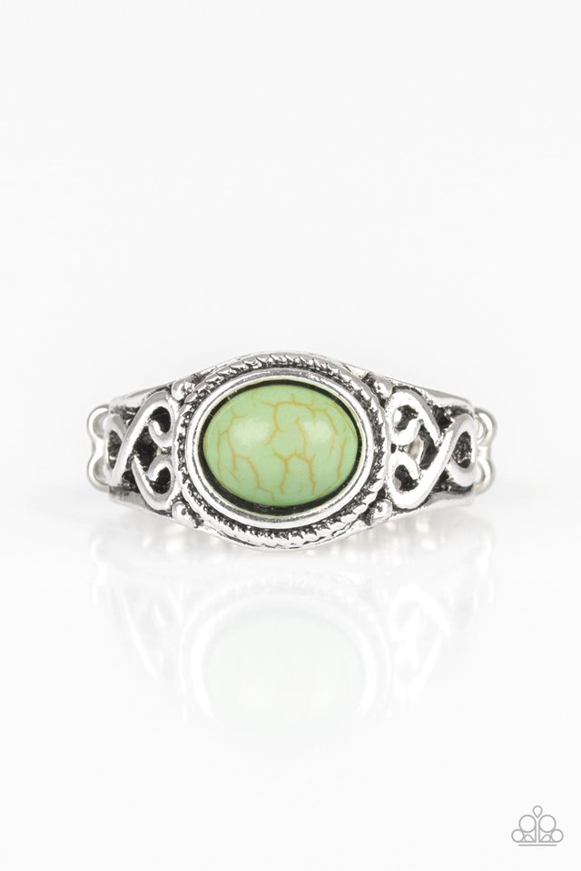 Paparazzi Set In Stone - Green Ring - Be Adored Jewelry