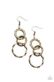 Be Adored Jewelry Shameless Shine Brass Paparazzi Earring 