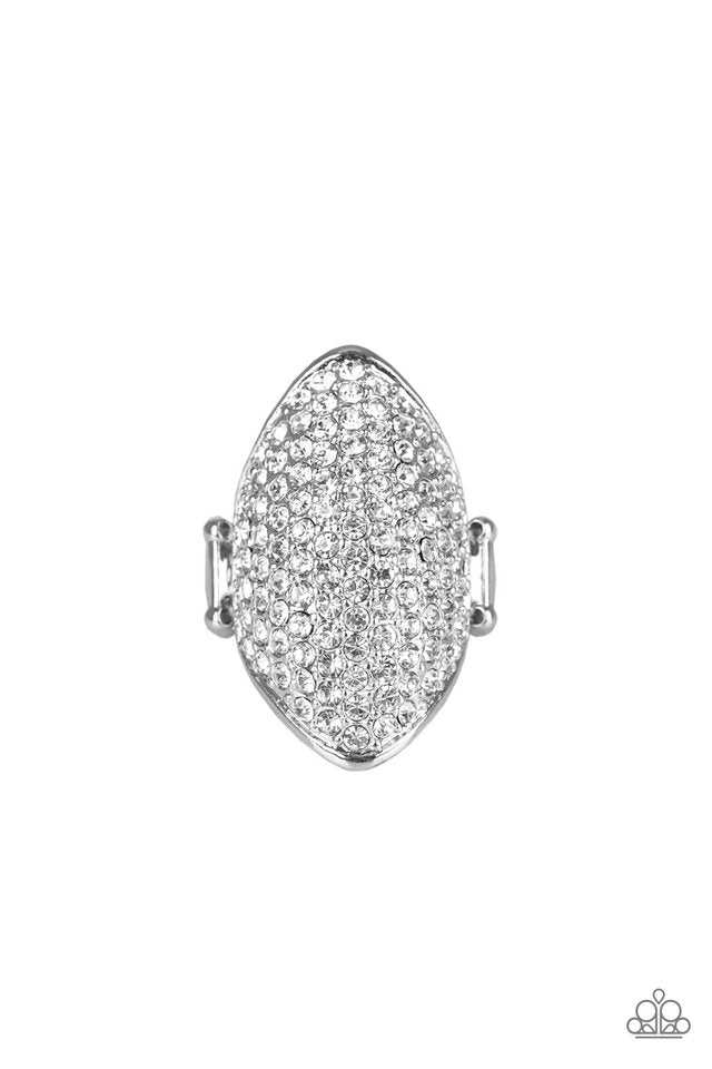 Paparazzi Shazam! - White Ring - Be Adored Jewelry
