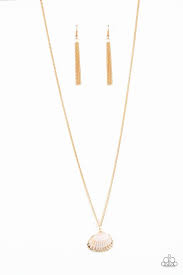 Show and SHELL - Paparazzi Gold Necklace - Be Adored Jewelry
