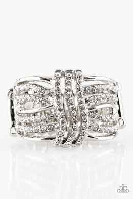 Paparazzi Showbiz Beauty - White Ring - Be Adored Jewelry