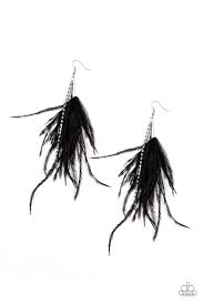 Be Adored Jewelry Showstopping Showgirl Black Paparazzi Earring