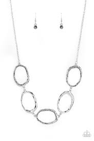 Be Adored Jewelry Gritty Go-Getter Silver Paparazzi Necklace 
