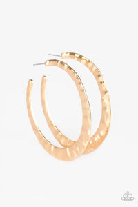 Paparazzi Accessories Slayers Gonna Slay - Gold Hoop Earring - Be Adored Jewelry