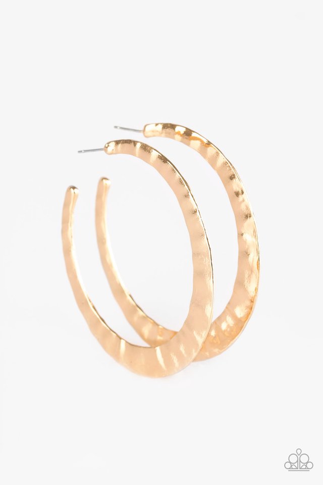 Paparazzi Accessories Slayers Gonna Slay - Gold Hoop Earring - Be Adored Jewelry