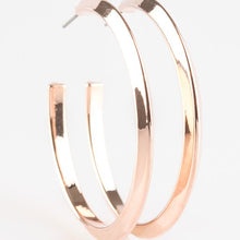 Load image into Gallery viewer, Be Adored Jewelry Some Like It HAUTE - Rose Gold Paparazzi Hoop Earring