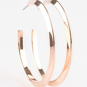 Be Adored Jewelry Some Like It HAUTE - Rose Gold Paparazzi Hoop Earring