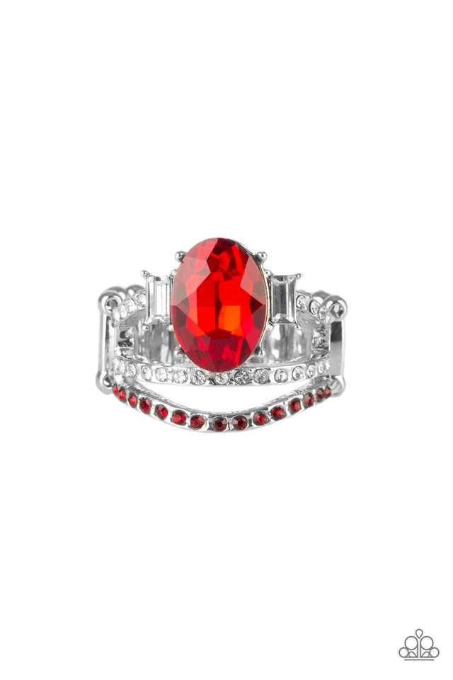 Paparazzi Spectacular Sparkle - Red Ring - Be Adored Jewelry