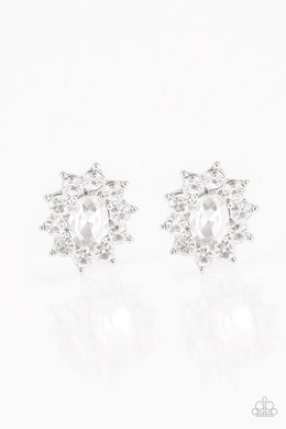 Paparazzi Accessories Starry Nights - White Post Earring - Be Adored Jewelry