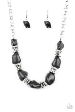 Stunningly Stone Age - Paparazzi Black Necklace - Be Adored Jewelry