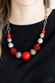 Sugar Sugar - Paparazzi Red Necklace - Be Adored Jewelry