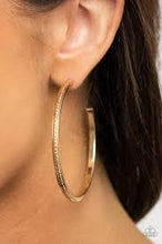 Load image into Gallery viewer, Be Adored Jewelry Sultry Shimmer Gold Paparazzi Hoop Earring