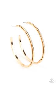 Be Adored Jewelry Sultry Shimmer Gold Paparazzi Hoop Earring