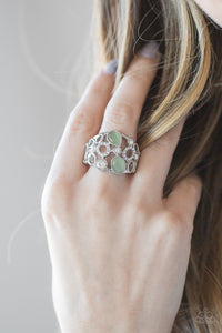 Paparazzi Accessories Summer Yacht - Green Ring - Be Adored Jewelry