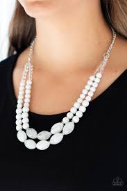 Sundae Shoppe - Paparazzi White Necklace - Be Adored Jewelry