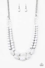 Sundae Shoppe - Paparazzi White Necklace - Be Adored Jewelry