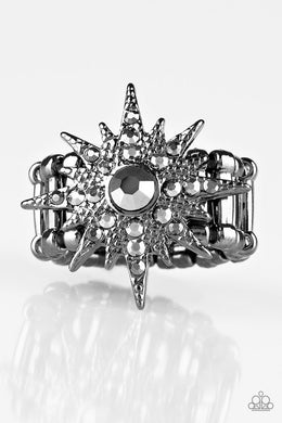 Paparazzi Accessories Super Stellar - Black Ring - Be Adored Jewelry