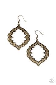Be Adored Jewelry Taj Mahal Majesty Brass Paparazzi Earring