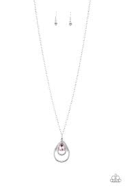 Be Adored Jewelry Teardrop Drama Pink Paparazzi Necklace