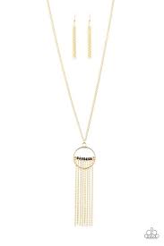 Be Adored Jewelry Terra Tassel Gold Paparazzi Necklace