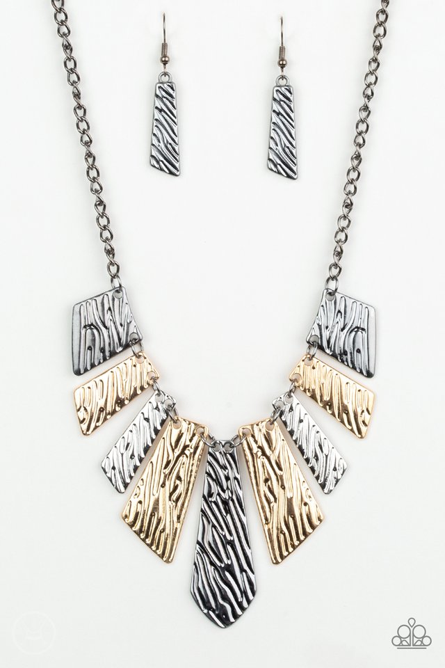 Texture Tigress Paparazzi Multi Necklace - Be Adored Jewelry