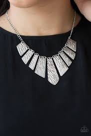 Texture Tigress Paparazzi Silver Necklace - Be Adored Jewelry