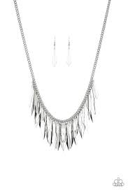 The Thrill-Seeker Paparazzi Silver Necklace - Be Adored Jewelry