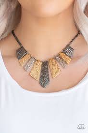 Be Adored Jewelry Texture Tigress Paparazzi Multi Necklace