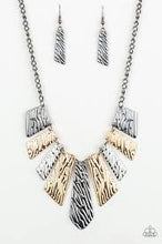 Load image into Gallery viewer, Be Adored Jewelry Texture Tigress Paparazzi Multi Necklace