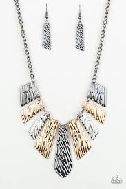 Be Adored Jewelry Texture Tigress Paparazzi Multi Necklace