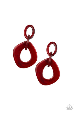 Paparazzi Accessories Torrid Tropicana - Red Earring - Be Adored Jewelry