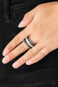 Paparazzi Treasury Fund - Black Ring - Be Adored Jewelry