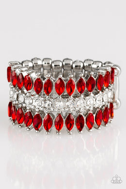 Paparazzi Accessories Treasury Fund - Red Ring - Be Adored Jewelry