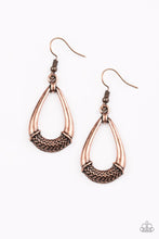 Load image into Gallery viewer, Paparazzi Accessories Trending Texture - Copper Earring - Be Adored Jewelry