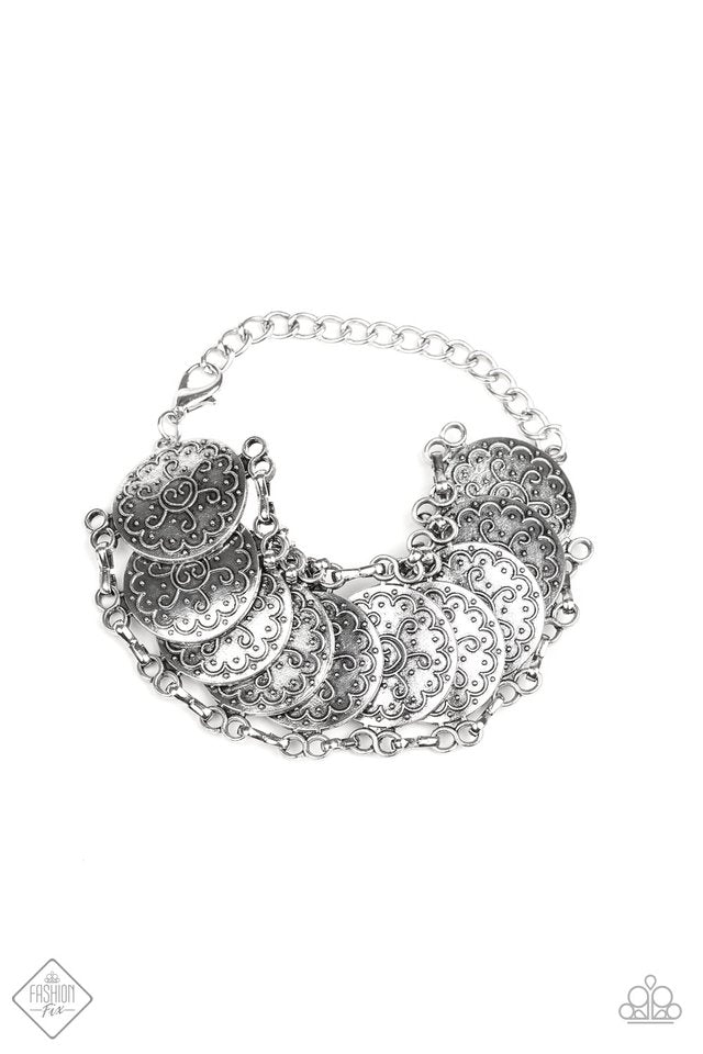 Tribal Treasure Trove - Paparazzi Silver Bracelet - Be Adored Jewelry