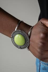 Be Adored Jewelry Tribal Pop Green Paparazzi Bracelet 